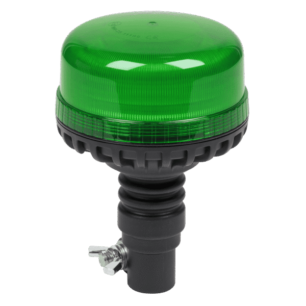 Warning Beacon with Flexible Spigot Fixing SMD LED 12/24V - Green