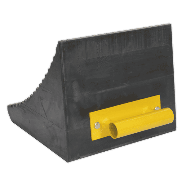 Heavy-Duty Rubber Wheel Chock - Single