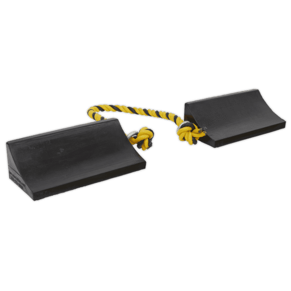 Heavy-Duty Rubber Wheel Chocks - Pair