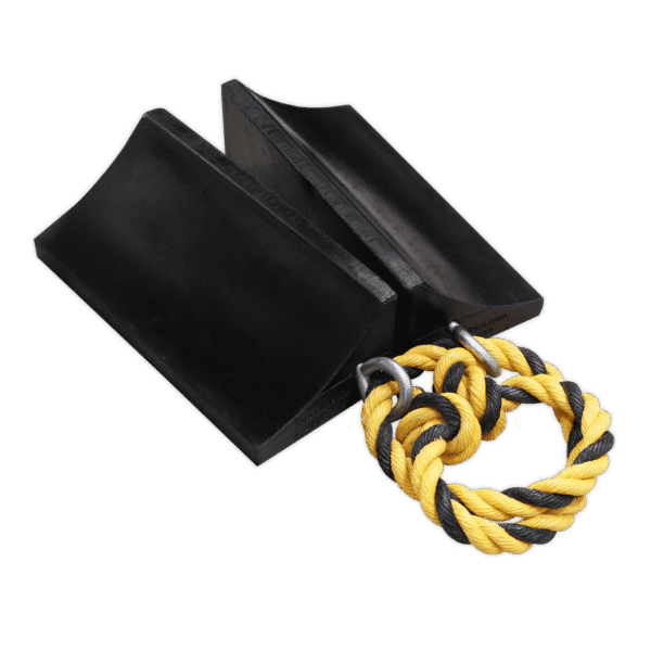 Heavy-Duty Rubber Wheel Chocks - Pair