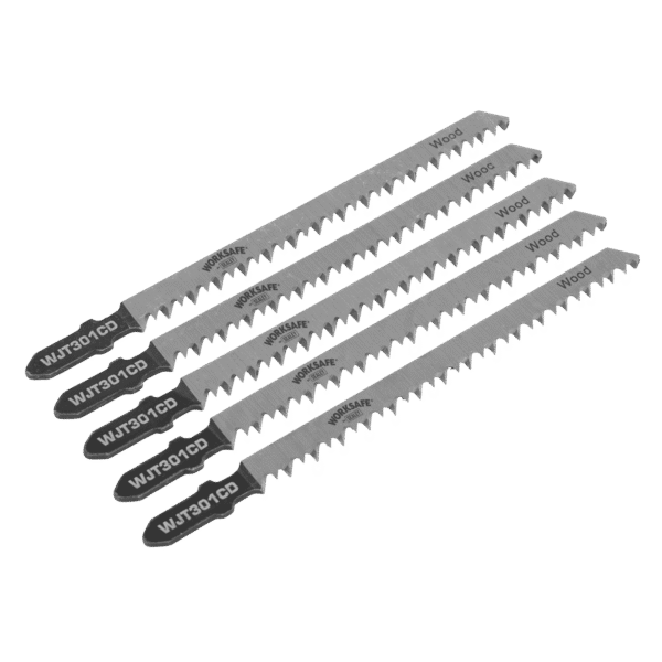 Worksafe® Jigsaw Blade for Wood & Plastics 90mm 8tpi - Pack of 5