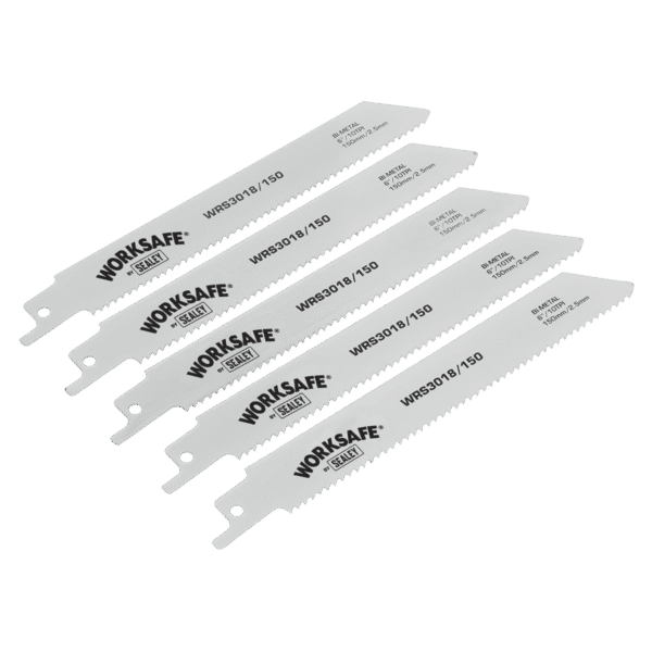 Worksafe® Reciprocating Saw Blade 150mm 10tpi - Pack of 5