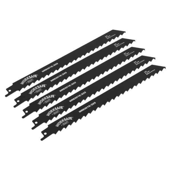 Reciprocating Saw Blade for Wood 225mm 3tpi - Pack of 5