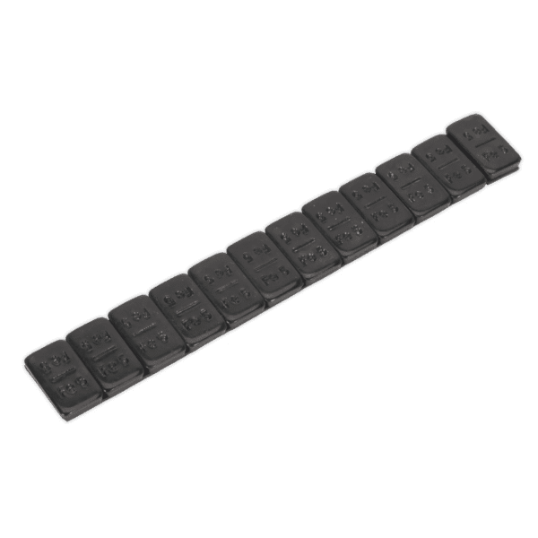 Black Steel Adhesive Wheel Weight 5g Strip of 12 - Pack of 50