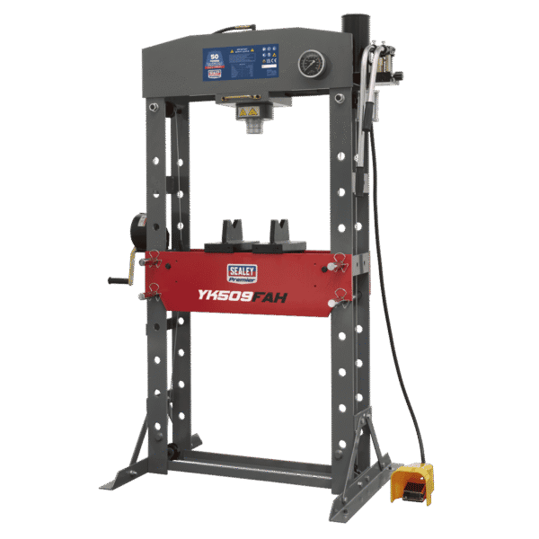Sealey 50 Tonne Premier Heavy-Duty Floor Type Air/Hydraulic Press with Foot Pedal - YK509FAH