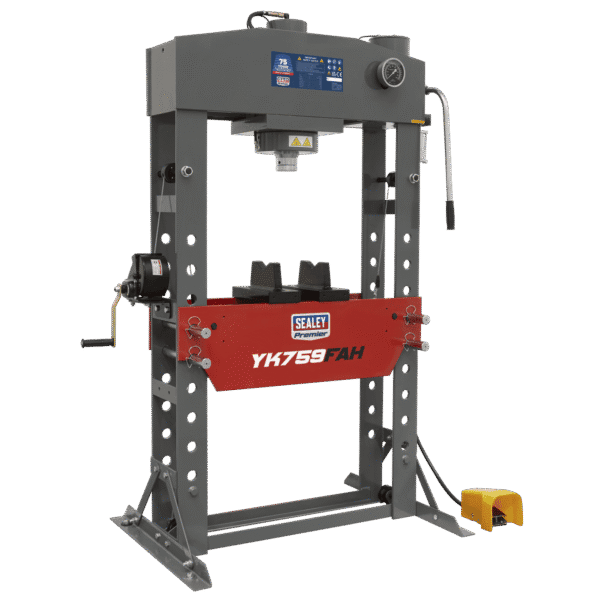 Premier Heavy-Duty Air/Hydraulic Floor Type Press with Foot Pedal 75 Tonne