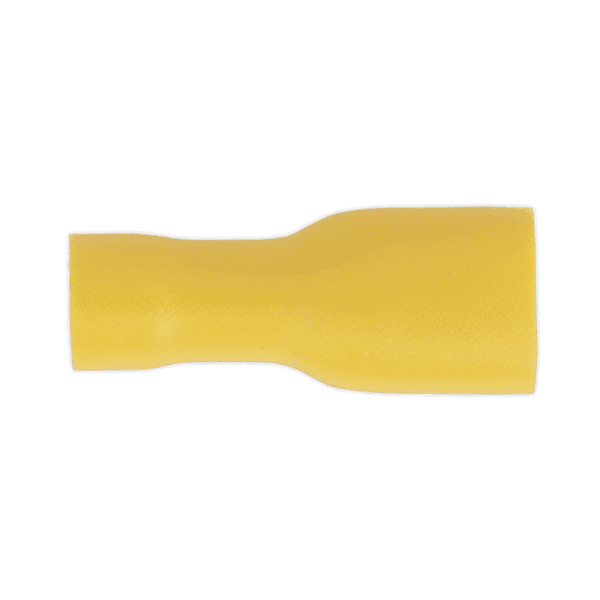 Fully Insulated Female Terminal 6.3mm, Yellow - Pack of 100