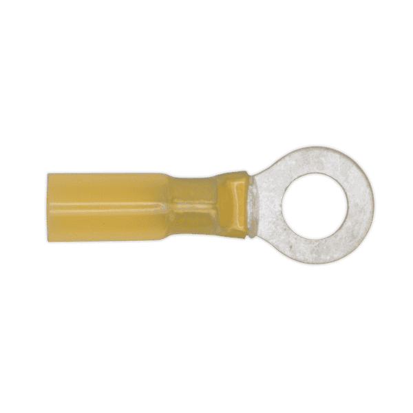 Heat Shrink Ring Terminal 8.4mm, Yellow - Pack of 25