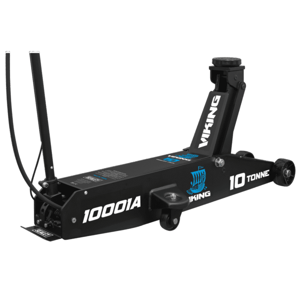 Viking Professional Long Reach Air/Manual Operation Trolley Jack with Rocket Lift 10 Tonne