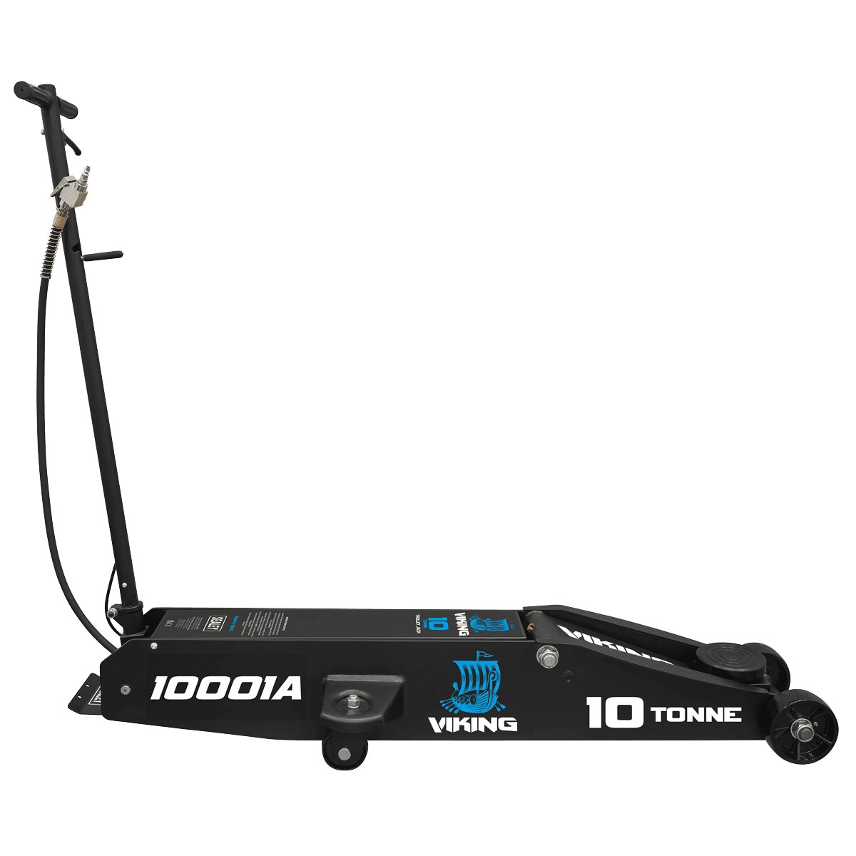 Viking Professional Long Reach Air/Manual Operation Trolley Jack with Rocket Lift 10 Tonne - Image 4