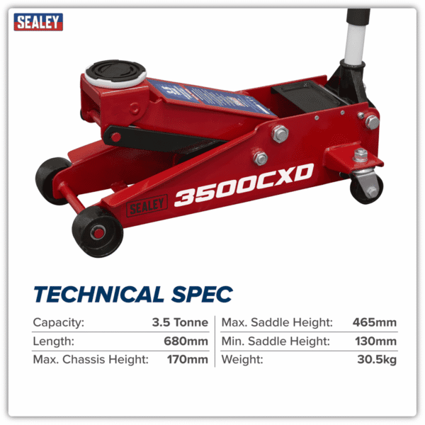 Trolley Jack with Super Rocket Lift 3.5 Tonne