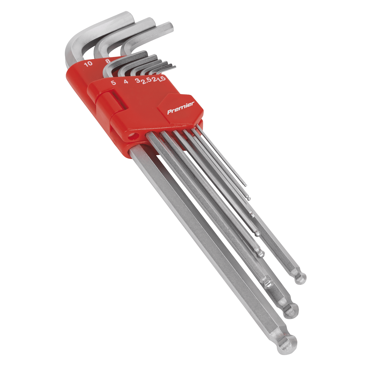 Premier Extra-Long Ball-End Hex Key Set 9pc