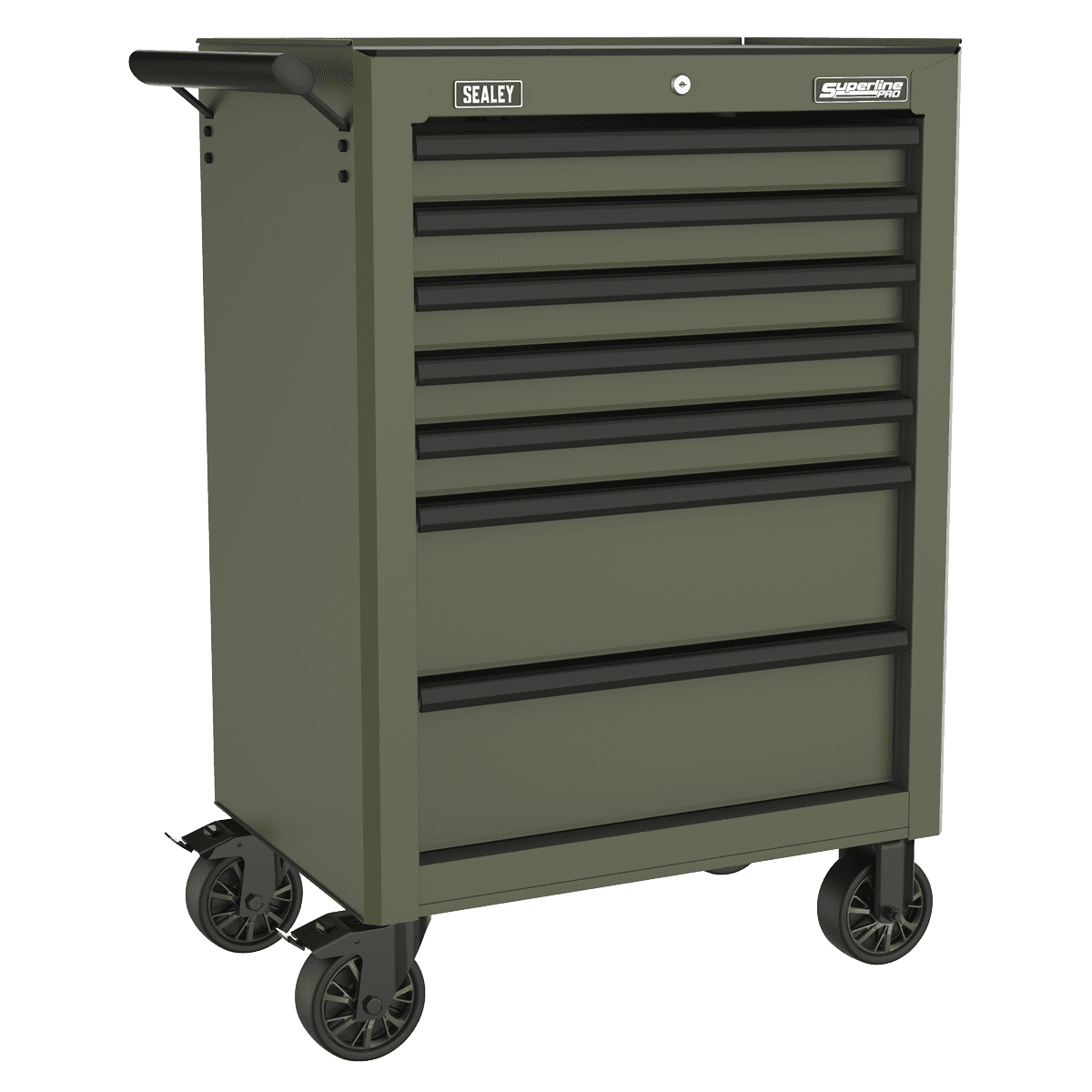 Superline PRO® Heavy-Duty Rollcab 7 Drawer - Khaki - Image 5