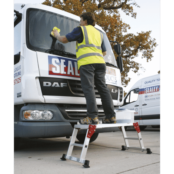 Aluminium 2-Tread Folding Platform - EN 131-4