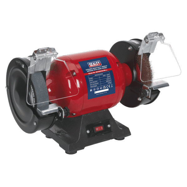 150mm Heavy-Duty Bench Grinder with Wire Wheel 450W/230V