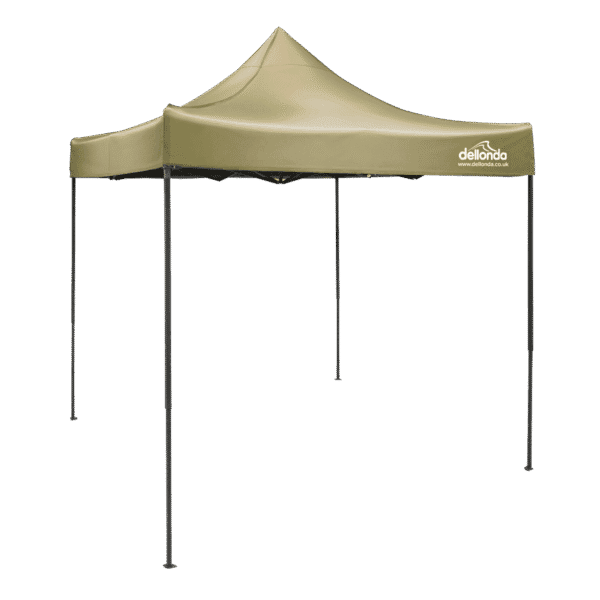 Dellonda 2x2m Pop-Up Gazebo Canopy with Water-Resistant Carry Bag, Stakes & Weight Bags - Beige