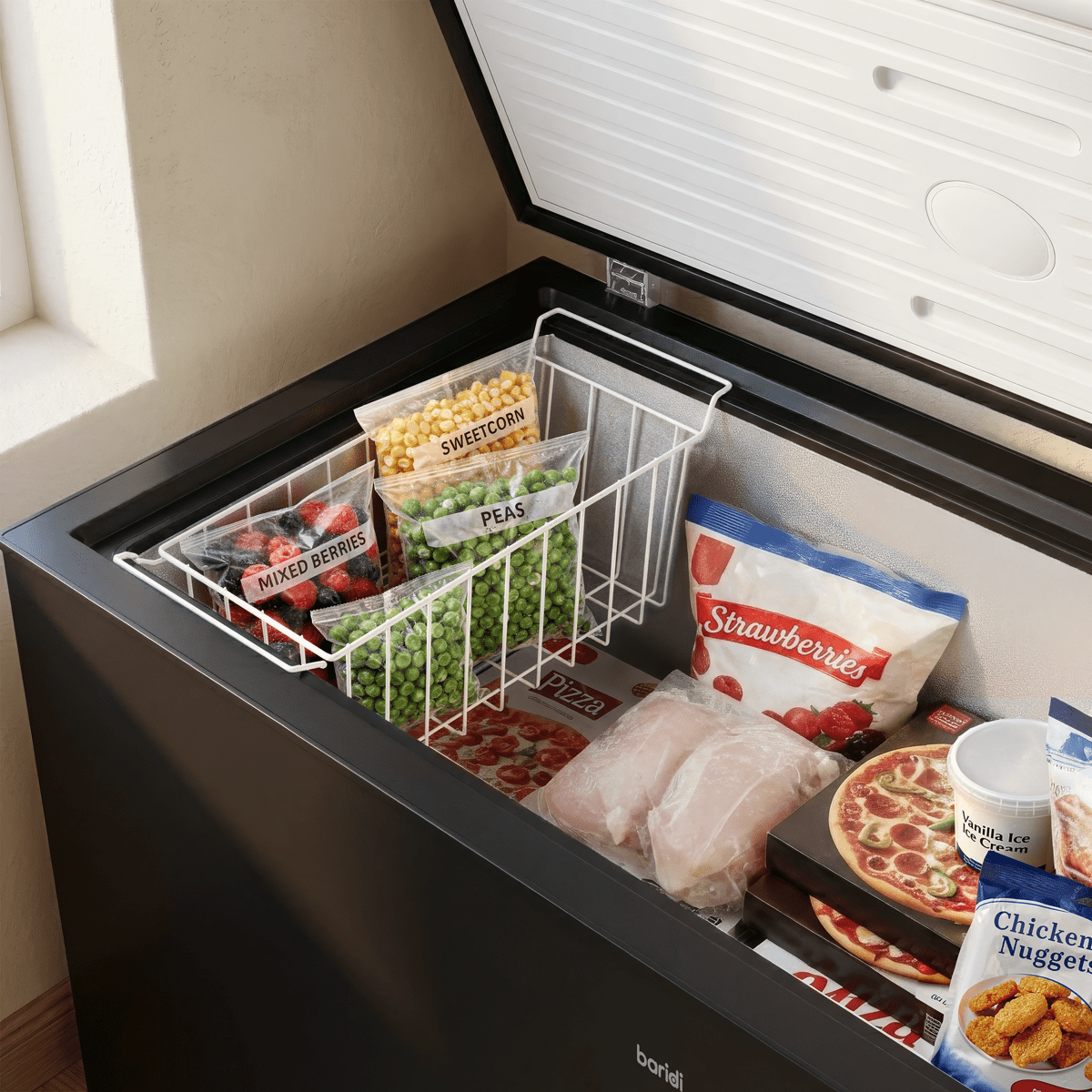 Baridi Freestanding Chest Freezer 254L Capacity - Black - Image 7