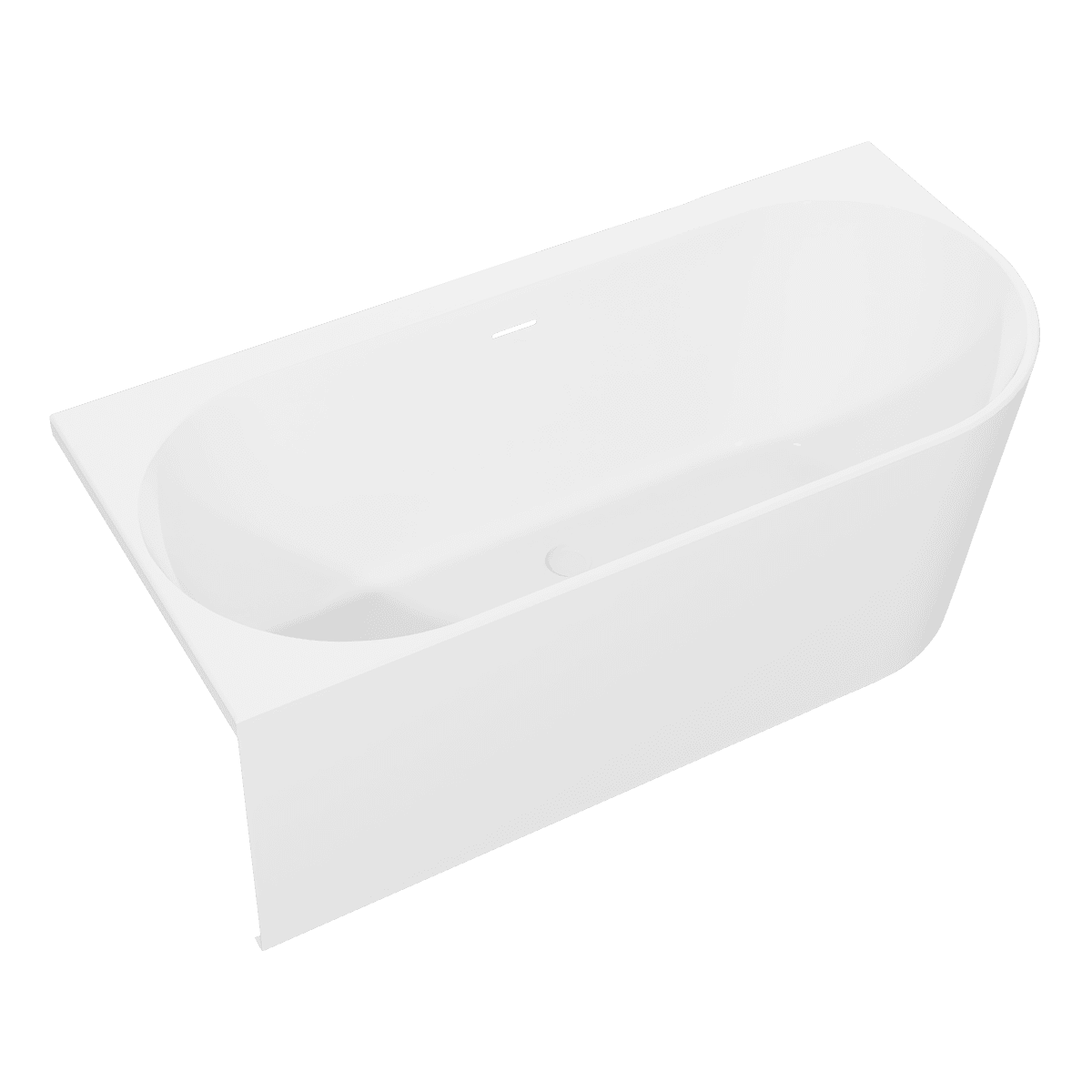 Baridi Left-Hand Corner Slim Rim Bath with Overflow System 160cm – Gloss White - Image 3