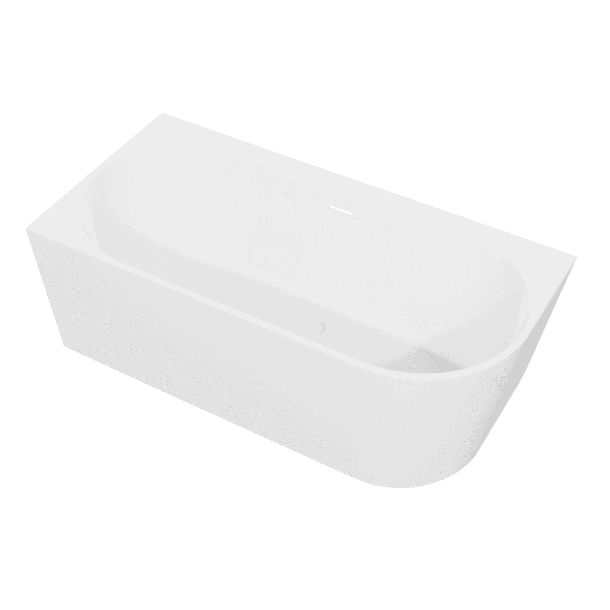 Baridi Left-Hand Corner Slim Rim Bath with Overflow System 160cm – Gloss White - Image 6