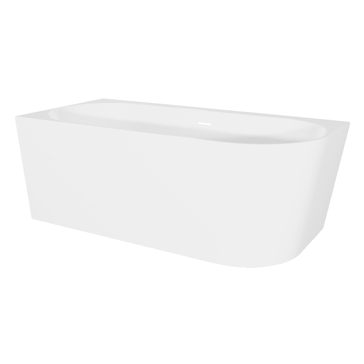 Baridi Left-Hand Corner Slim Rim Bath with Overflow System 160cm – Gloss White - Image 5