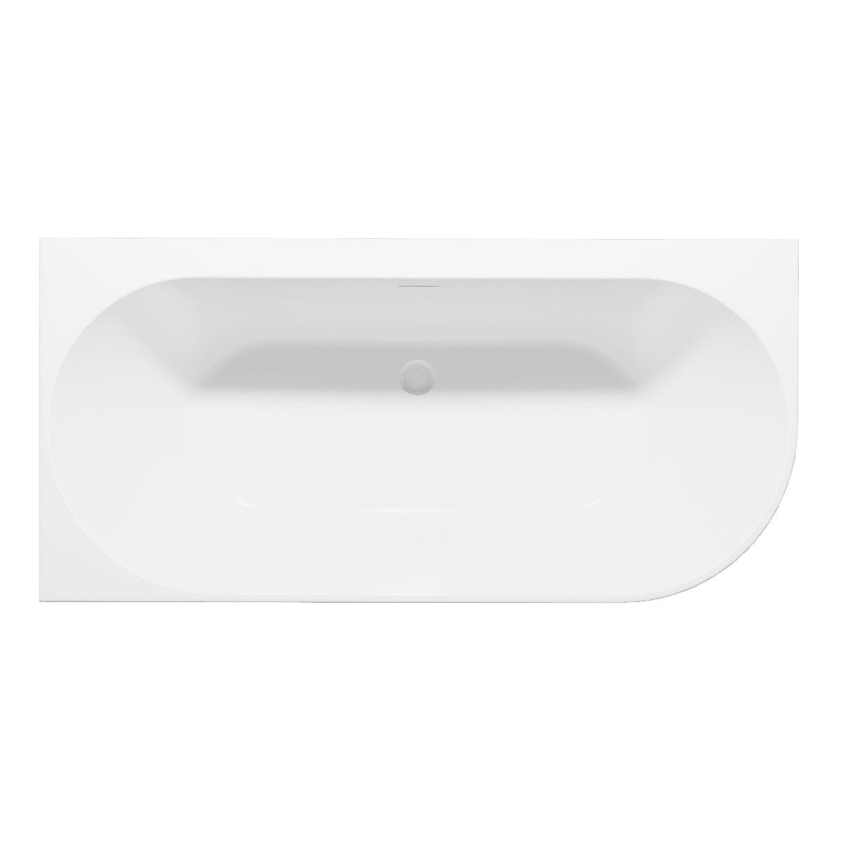 Baridi Left-Hand Corner Slim Rim Bath with Overflow System 160cm – Gloss White - Image 2