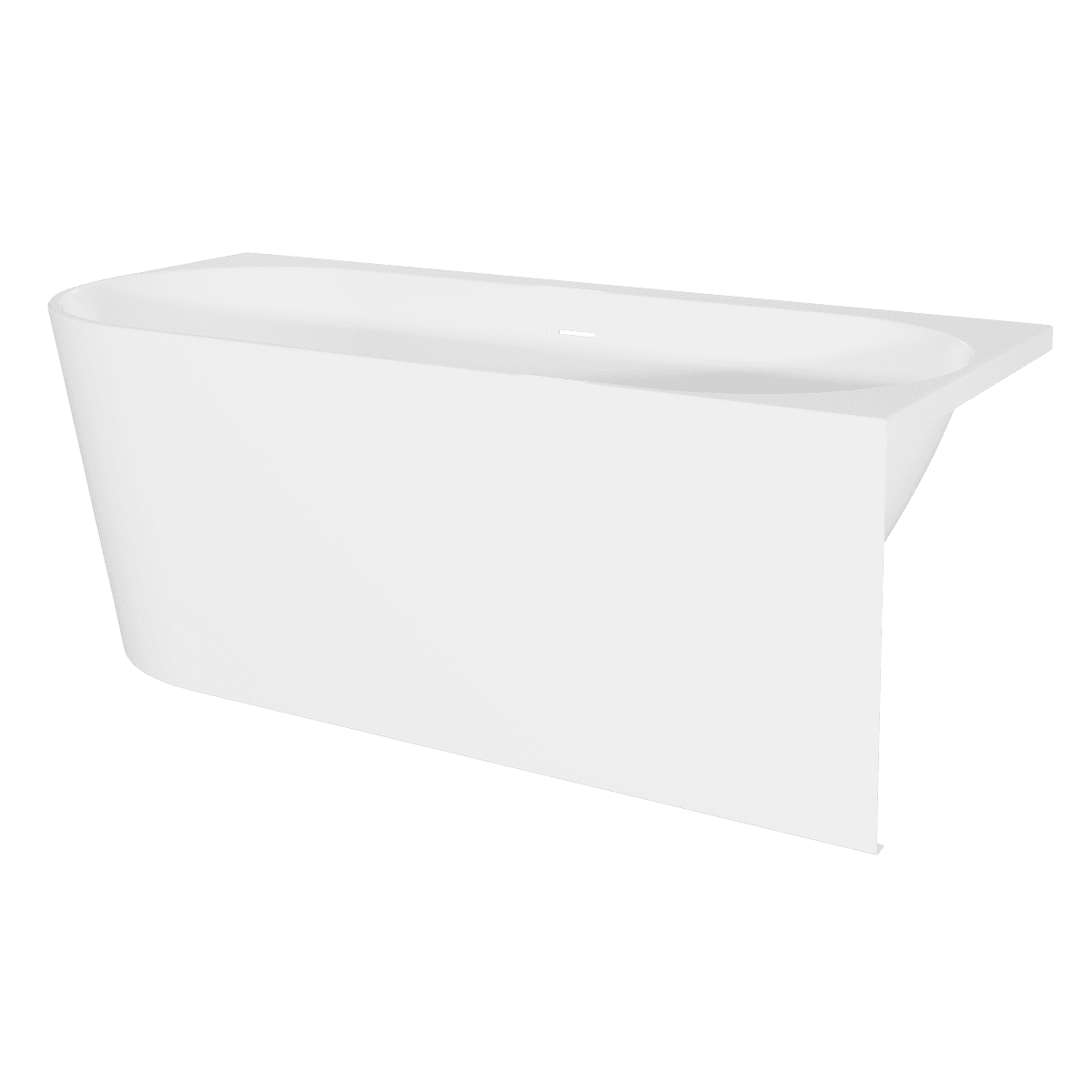 Baridi Right-Hand Corner Slim Rim Bath with Overflow System 150cm – Gloss White - Image 2