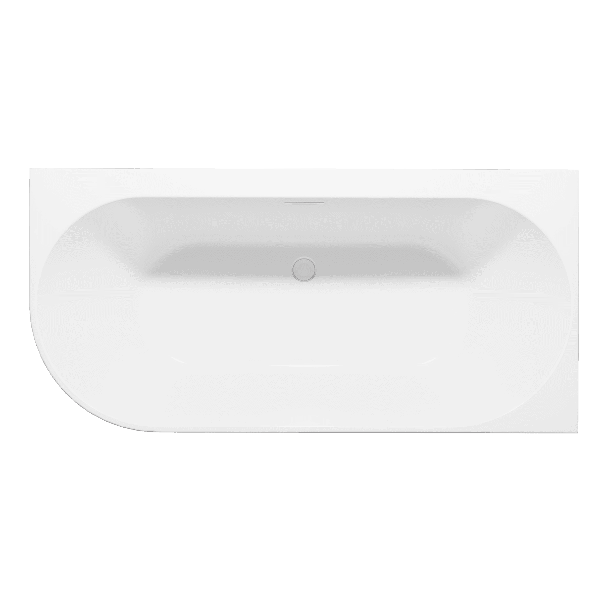 Baridi Right-Hand Corner Slim Rim Bath with Overflow System 170cm – Gloss White - Image 7