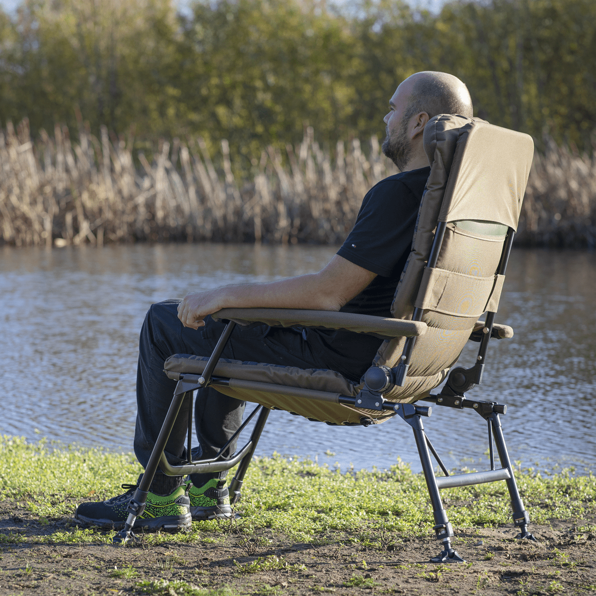 Dellonda Portable Reclining Chair with Armrests - Image 6