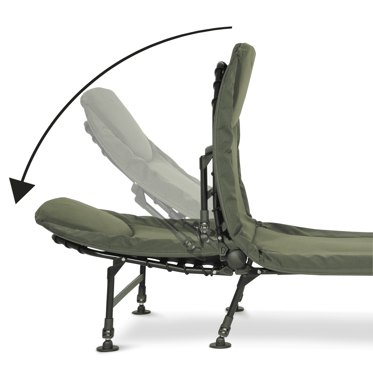 Dellonda Adjustable Bedchair with Fleece Mattress & Pillow - Image 5