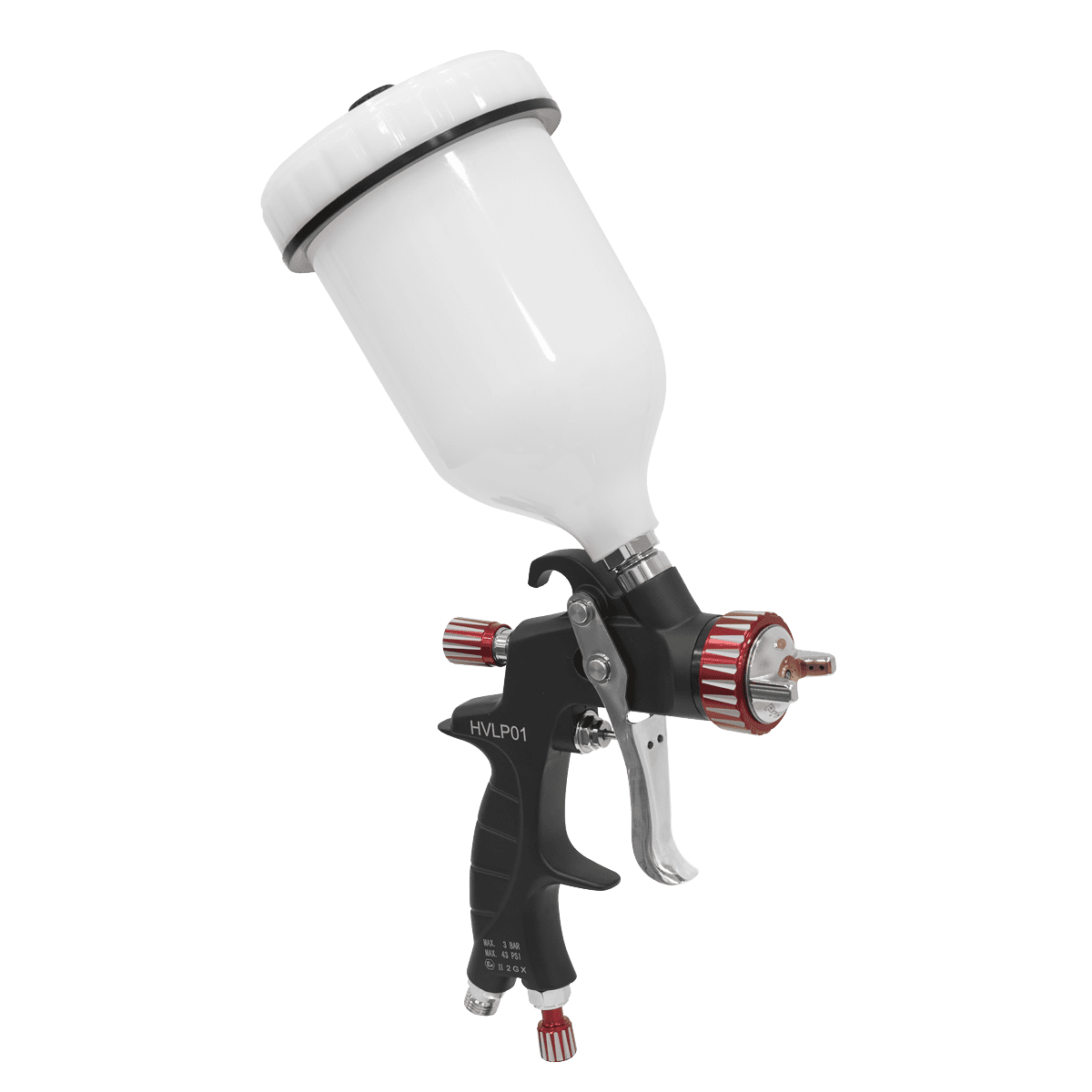 Premier Professional HVLP Gravity Feed Spray Gun 1.3mm Set-Up - Image 4