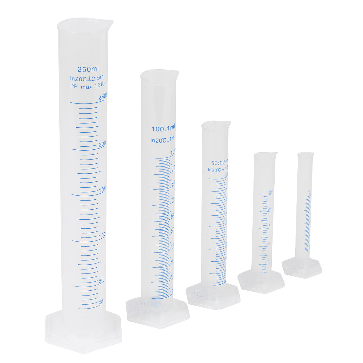 Graduated Measuring Cylinder Set 5pc