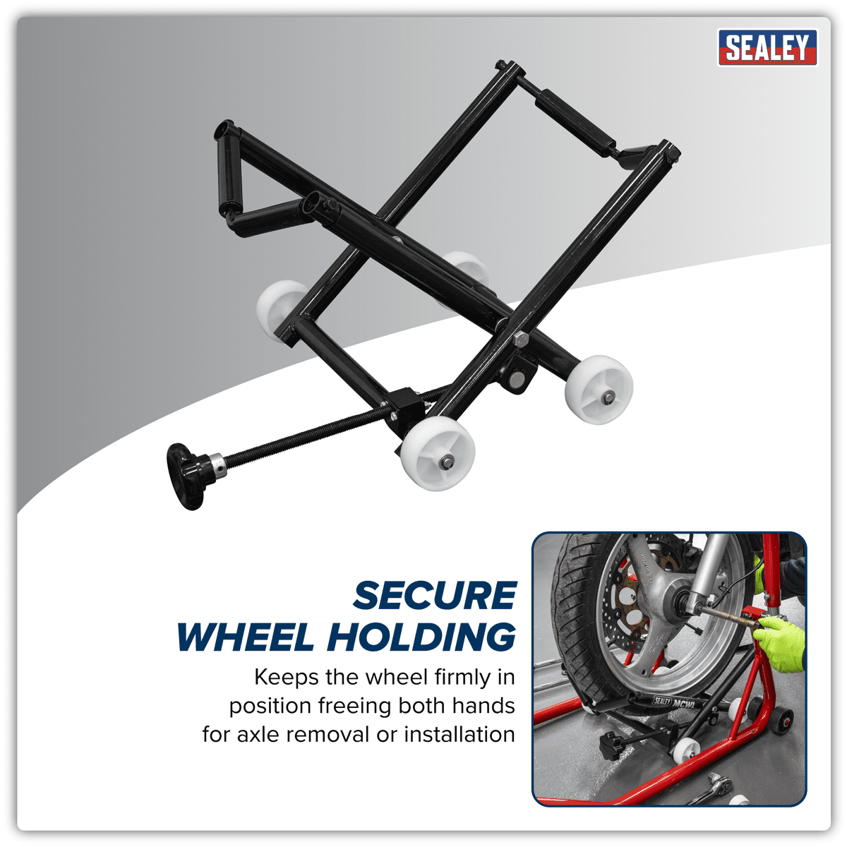 Motorcycle Wheel Adjustable Support with Rollers - Image 8