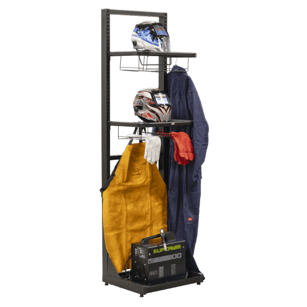 Freestanding Motorcycle Helmet & Gear Storage