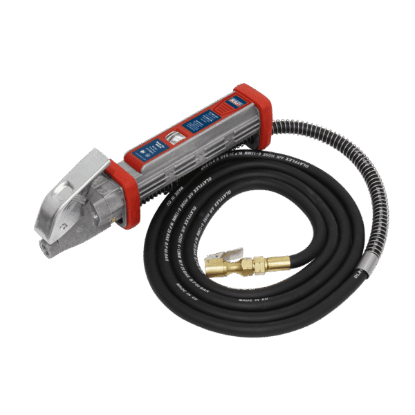 Tyre Inflator with 2.7m Hose & Clip-On Connector