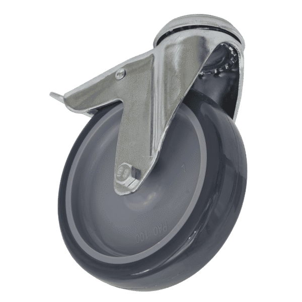 100mm Castor Wheel with Swivel Bolt Hole & Total Lock