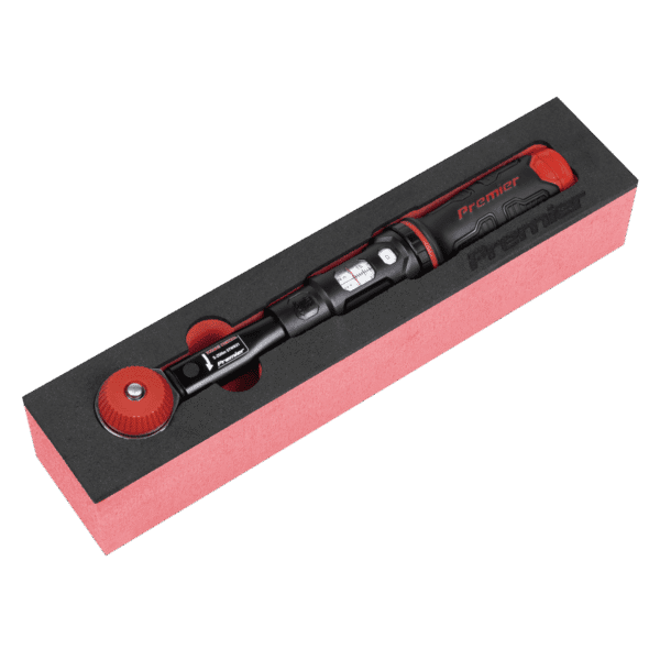 Premier Black Calibrated Micrometer Torque Wrench with 1/4"Sq Push-Through Drive 5-25Nm