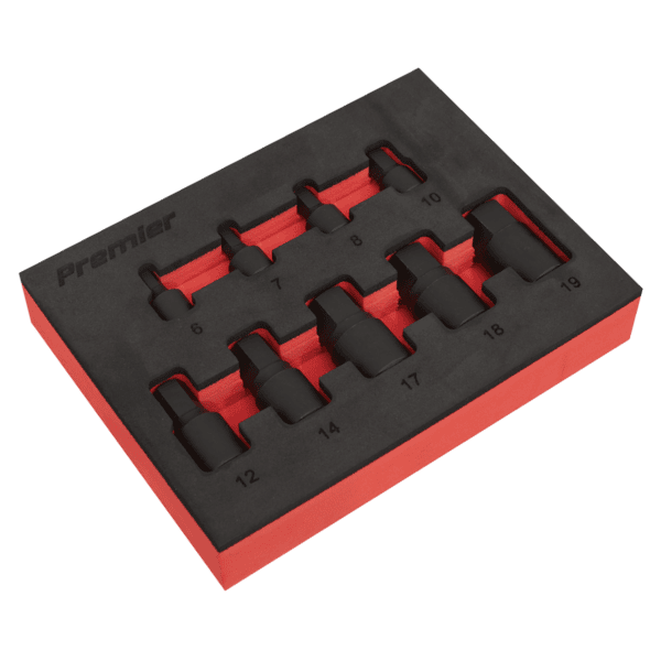 Premier Low Profile Hex Impact Socket Bit Set 1/4" & 3/8"Sq Drive 9pc