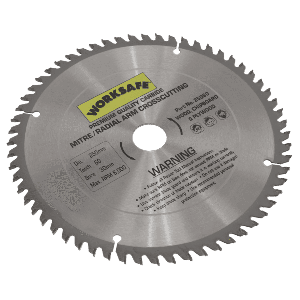 Worksafe® TCT Saw Blade 250 x 30mm 60tpu
