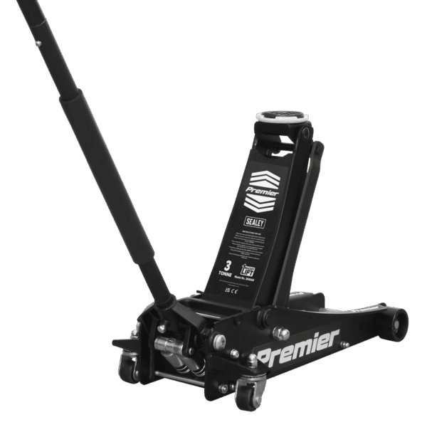 Premier Low Profile Trolley Jack with Rocket Lift 3 Tonne - Black