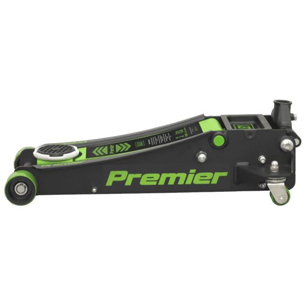 Premier Low Profile Trolley Jack with Rocket Lift 3 Tonne - Green
