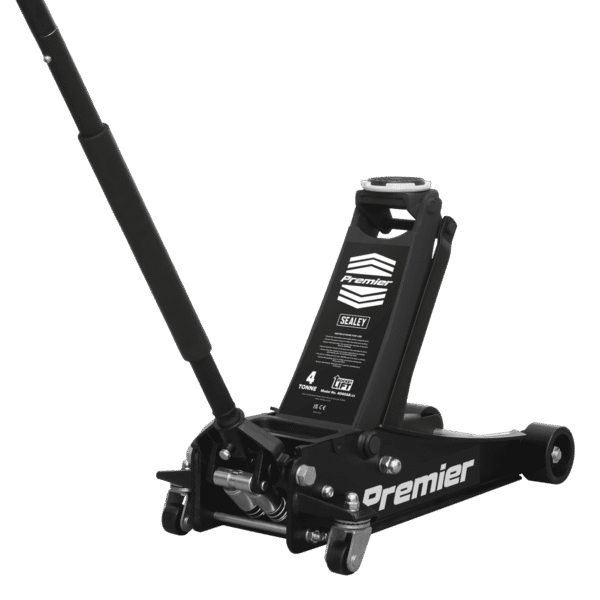 Premier Low Profile Trolley Jack with Rocket Lift 4 Tonne - Black