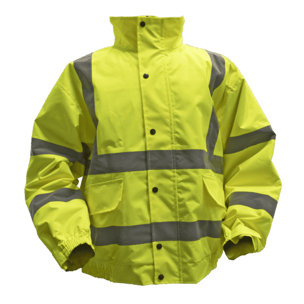 Worksafe® Hi-Vis Yellow Jacket with Quilted Lining, Elasticated Waist & Cuffs - X-Large