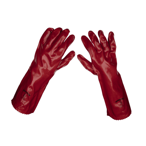 Worksafe® PVC Gauntlets 450mm, Red - Pair