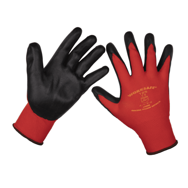 Worksafe® Nitrile Foam Gloves, Large - Pack of 12 Pairs