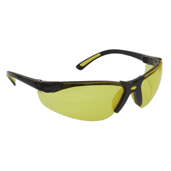 Worksafe® Zante Style Amber Lens Safety Glasses with Flexi Arms