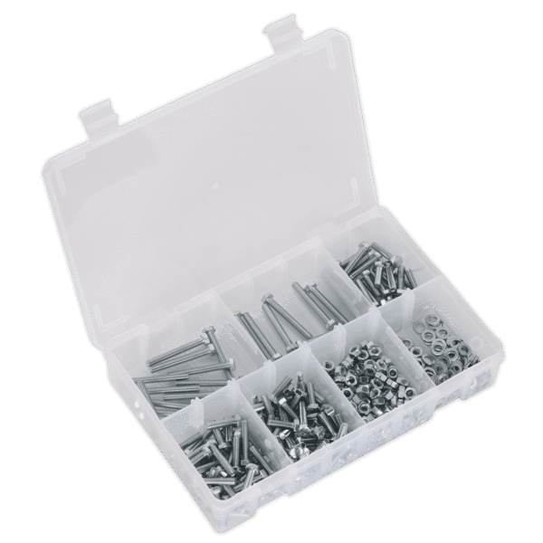 High Tensile Setscrew, Nut & Washer Assortment M5 444pc