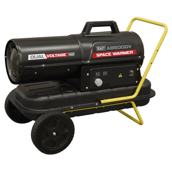 Dual Voltage Kerosene/Diesel Space Warmer® Heater with Wheels 50,000Btu/hr