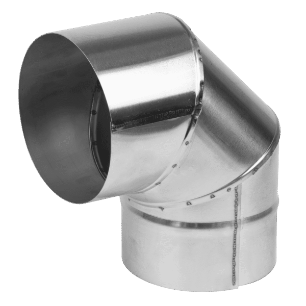 Stainless Steel Exhaust/Flue 90° Bend for ABI600 & ABI1000 120mm