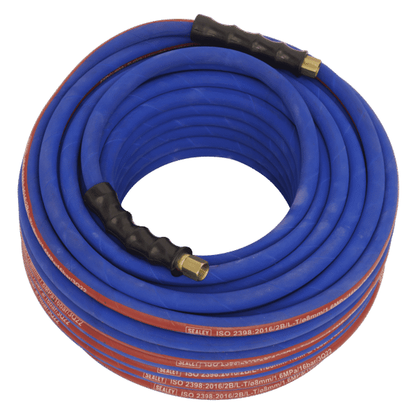 Extra-Heavy-Duty Air Hose with 1/4"BSP Unions 30m x 8mm