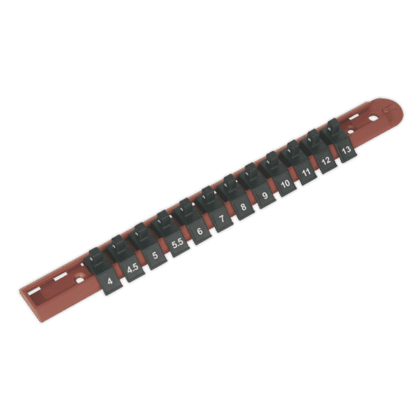 Premier Socket Retaining Rail with 12 Clips 1/4"Sq Drive